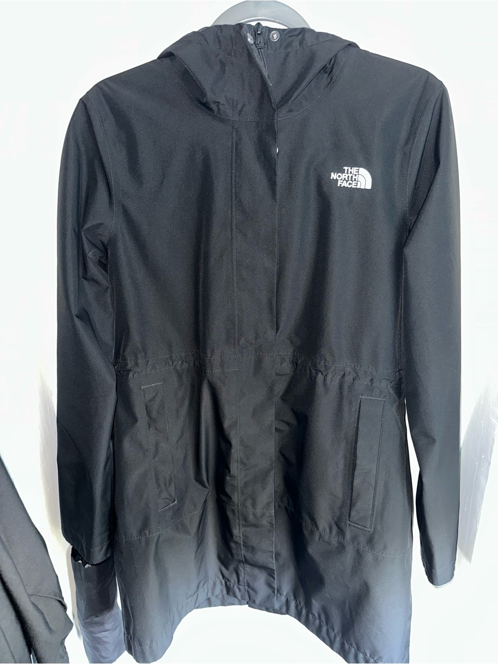 The North Face Black Hooded Raincoat with Logo